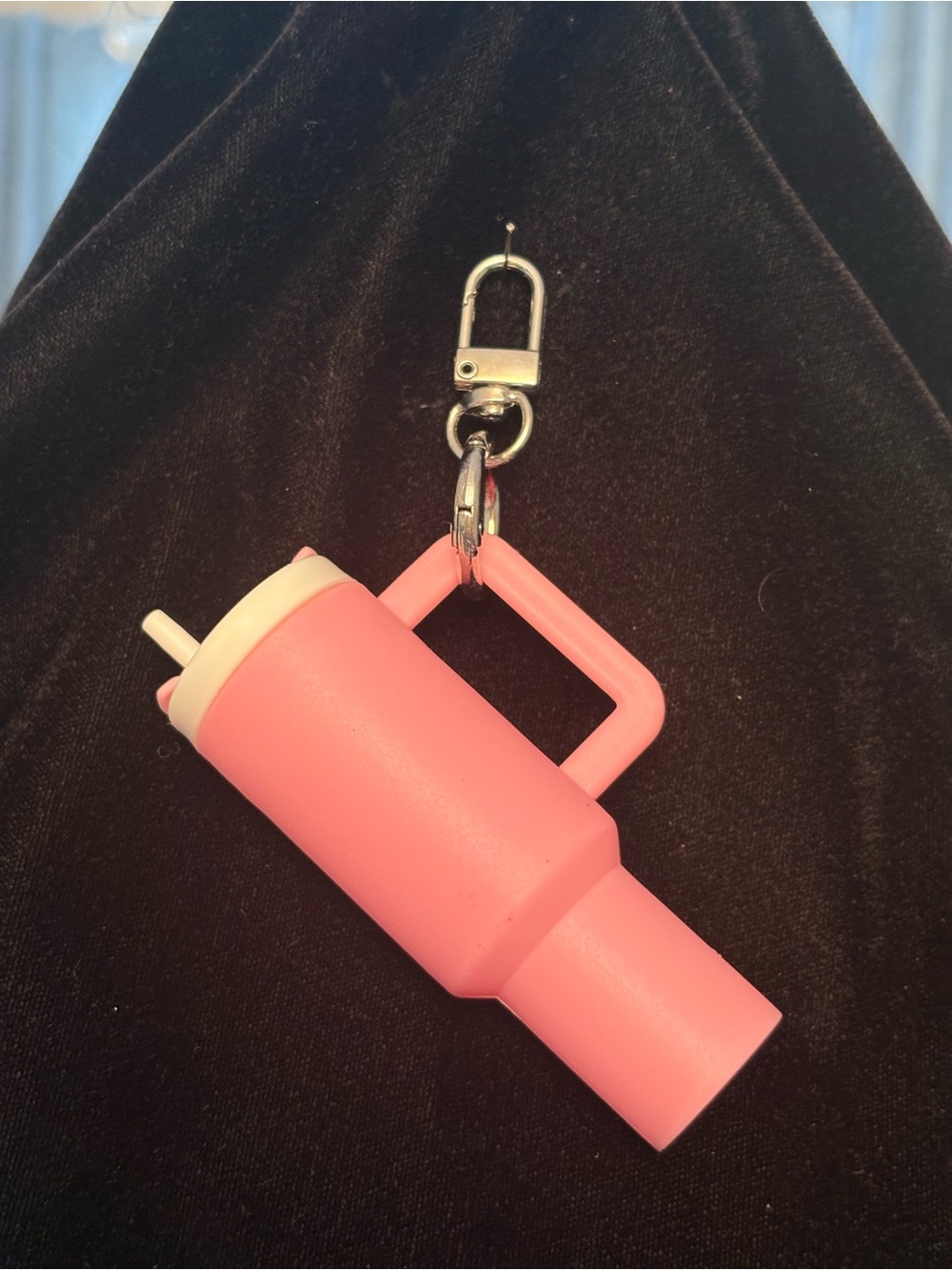 Pink Novelty Tumbler Keychain/Purse bling